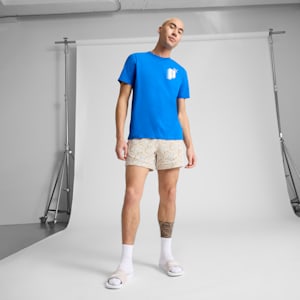 ESSENTIALS GRAPHIC Men's 5" Shorts, Warm White-AOP, extralarge